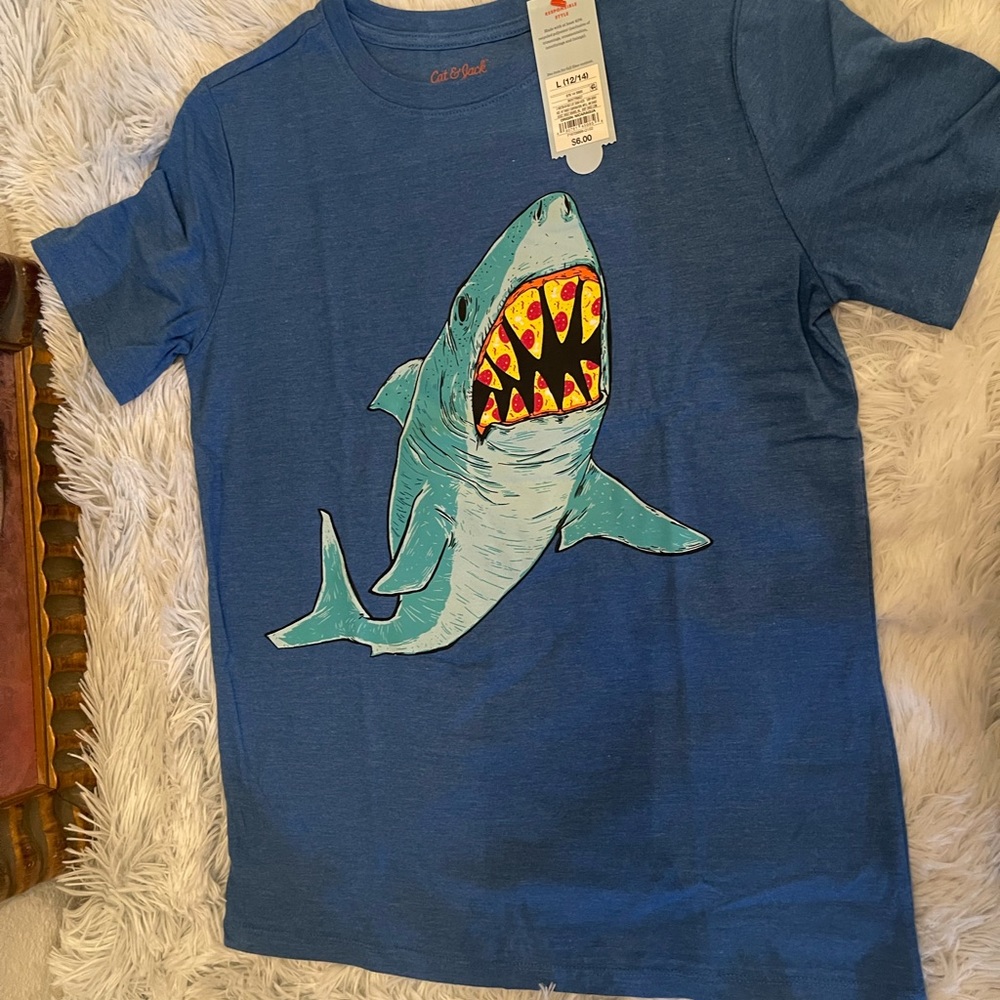 NWT* BUNDLE BOYS’! L(12/14) Fleece Zip-Hoodie & L(12/14) T-Shirt Cat&Jack